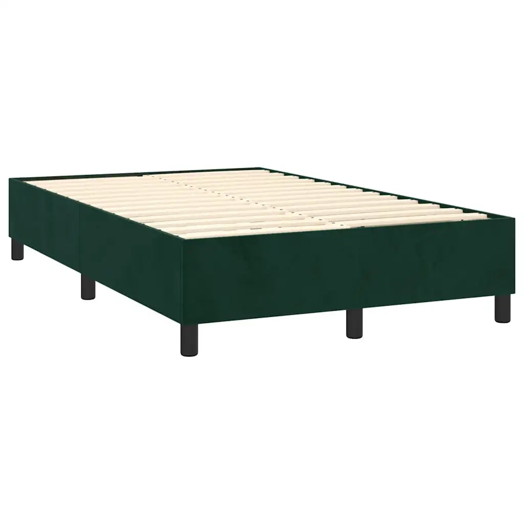 Giroletto a Molle con Materasso Verde Scuro 120x190 cm Velluto 3269986