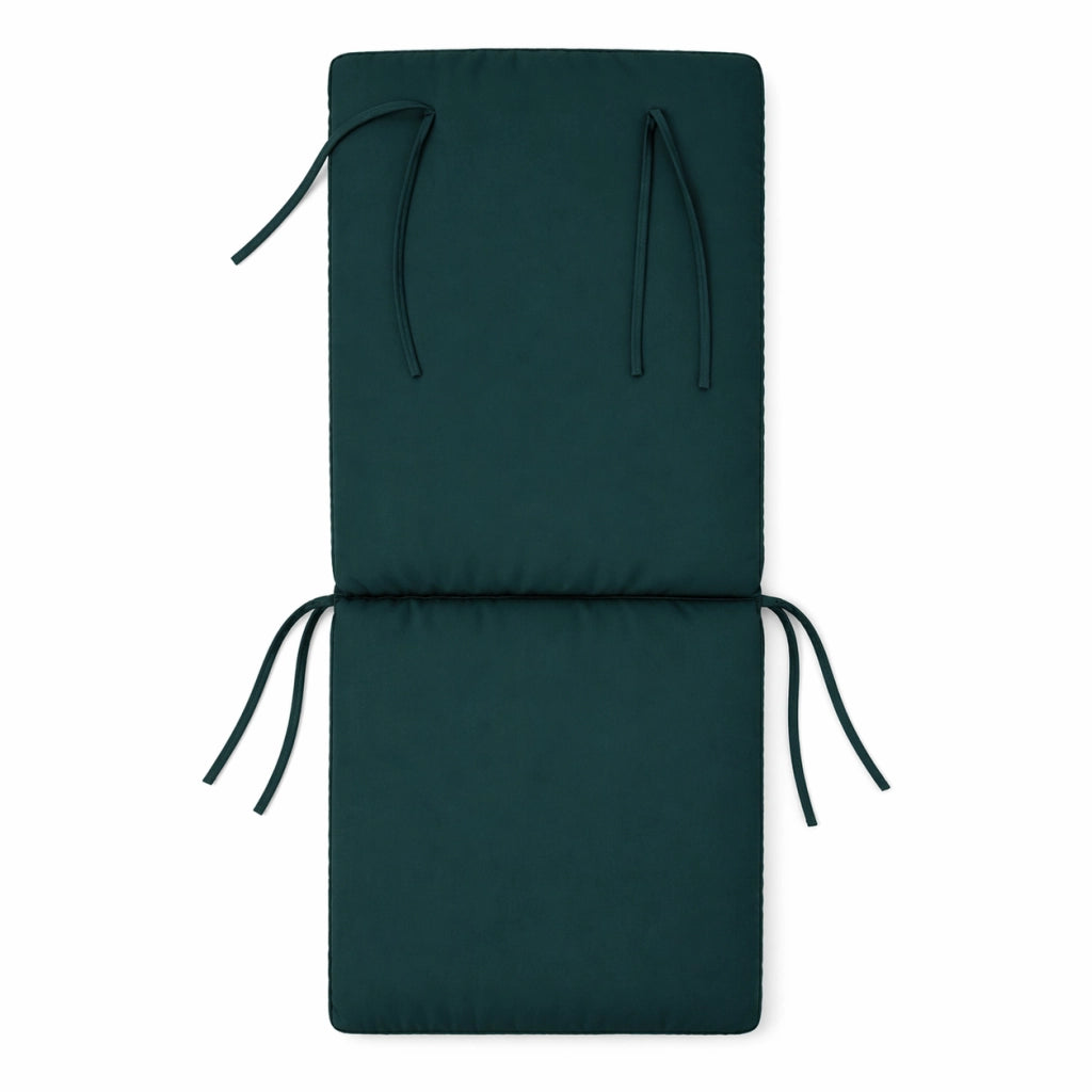 Cuscino con schienale per sedia 115x50 cm con Laccetti in poliestere - Verde