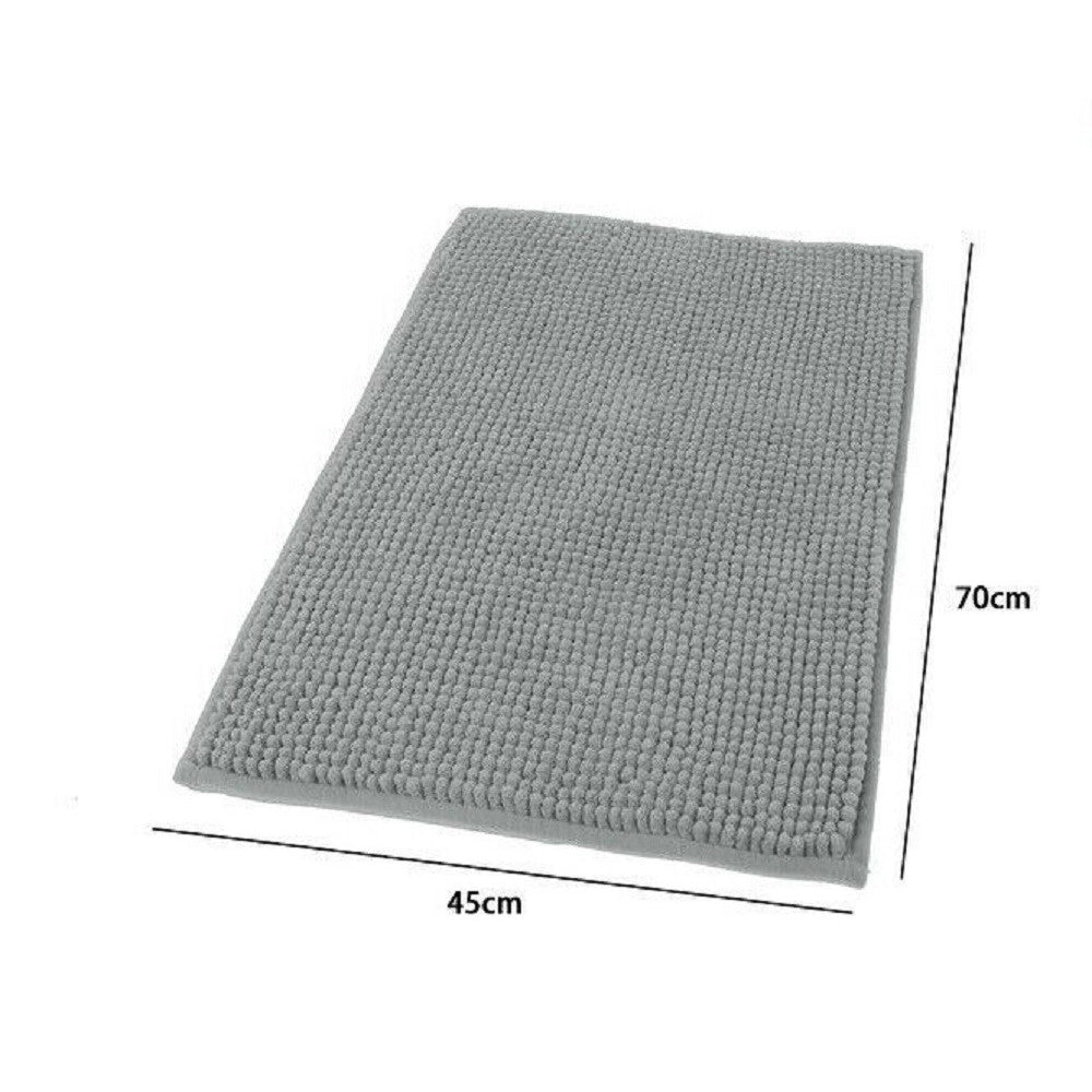 Trade Shop - Tappeto Tappetino Antiscivolo Per Arredo Bagno 45 X 70 Cm Colore Grigio 79920 -