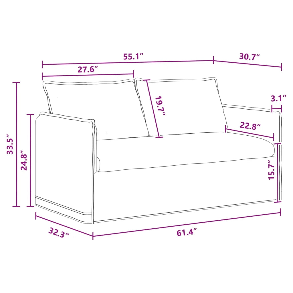 Divano Grigio scuro 156 x 82 x 85 cm Tessuto 42024519
