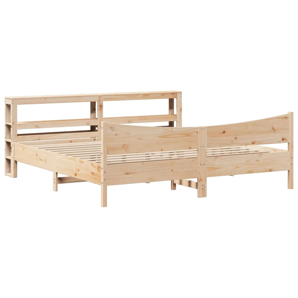 vidaXL Giroletto con Testiera 200x200 cm in Legno Massello di Pino