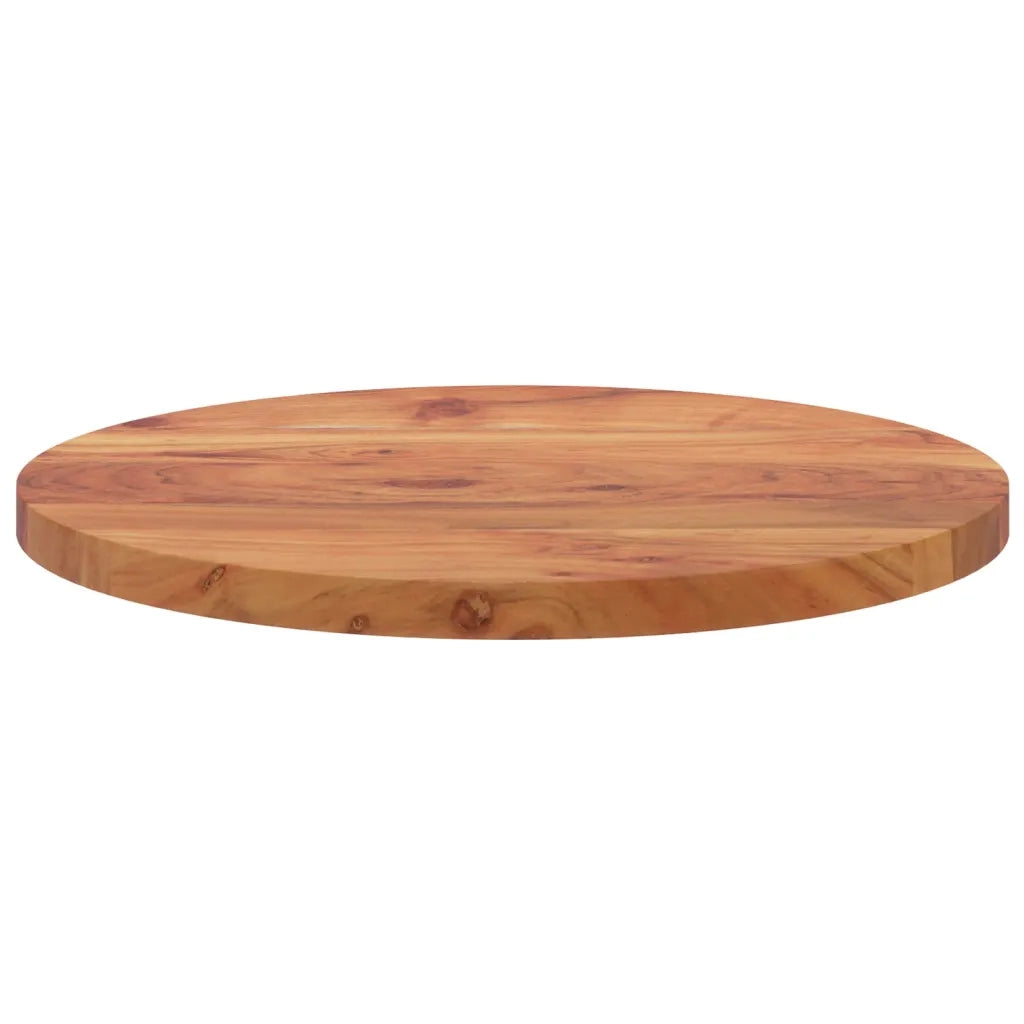 Piano per Tavolo Ã˜50x2,5 cm Rotondo in Legno Massello di Acacia