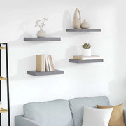 Scaffali a Parete 4 pz Grigi 40x23x3,8 cm in MDF cod mxl 75757