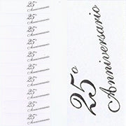 Trade Shop - Bigliettini Perr Bomboniere 25 Anniversario Matrimonio Nozze Argento Pretagliati -