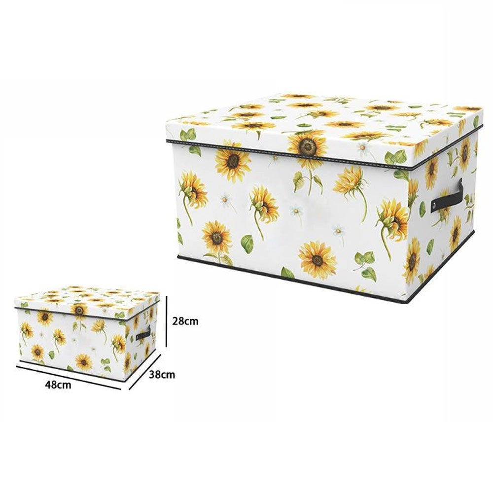 Trade Shop - Box Scatola Salvaspazio Armadio Contenitore Porta Oggetti Organizer 48x38x28 Cm -