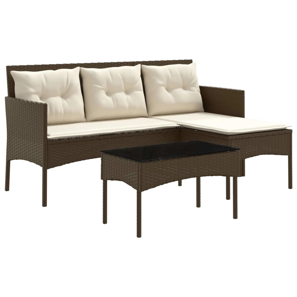 Set Divano da Giardino con cuscino 2 pz | Set Salotto da Giardino polyrattan