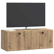 Mobile TV da Muro | Armadietto TV | Mobile Porta TV Rovere Artigianale 78,5 x 31 x 30 cm
