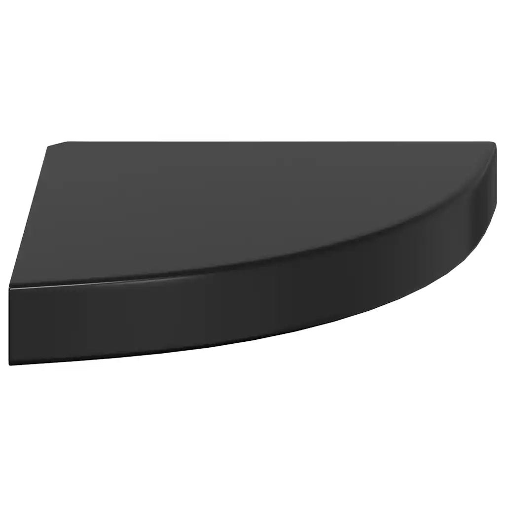 4 pz Mensola Shelves High Gloss Black 25x25x3,8 cm MDF