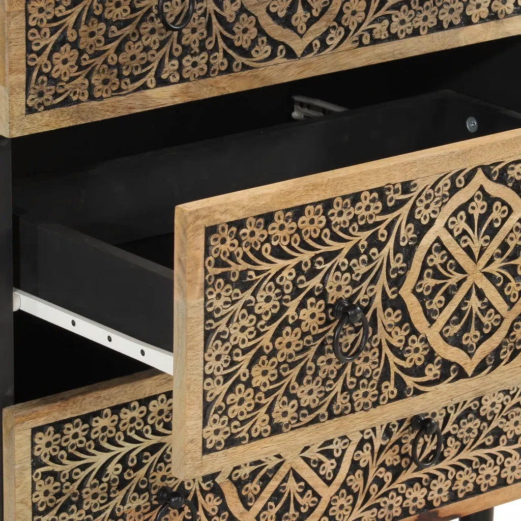 Credenza | Madia | Buffet da pranzo | Armadio da pranzo 60x33x75 cm in Legno Massello di Mango
