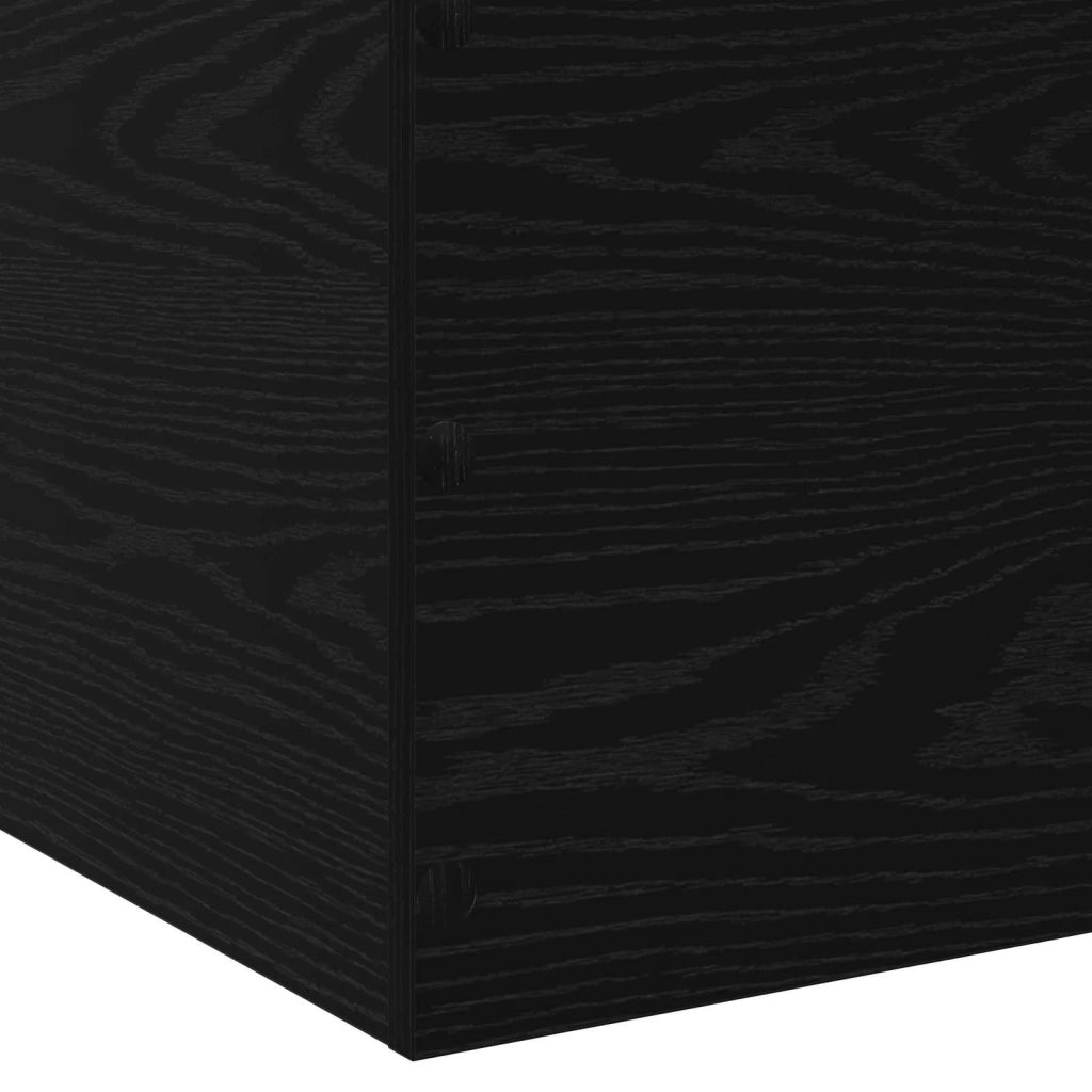 Struttura letto a pavimento Rovere Nero 80 x 200 cm 3429547