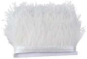 Decorazione con Frangia Veccia - Lunghezza 92 cm - Piume - Manuale - Leggero - Utilizzabile per Abbigliamento/Casa/Borse/Cappelli