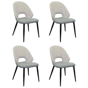 Marvin Sedia Fabia Struttura in Metallo e Seduta Imbottita in Cotone Vellutato, Design Moderno e Confortevole pe 4 Sedie