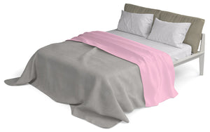 Set Lenzuola Singolo Sopra Sotto e Federe in Cotone Rosa