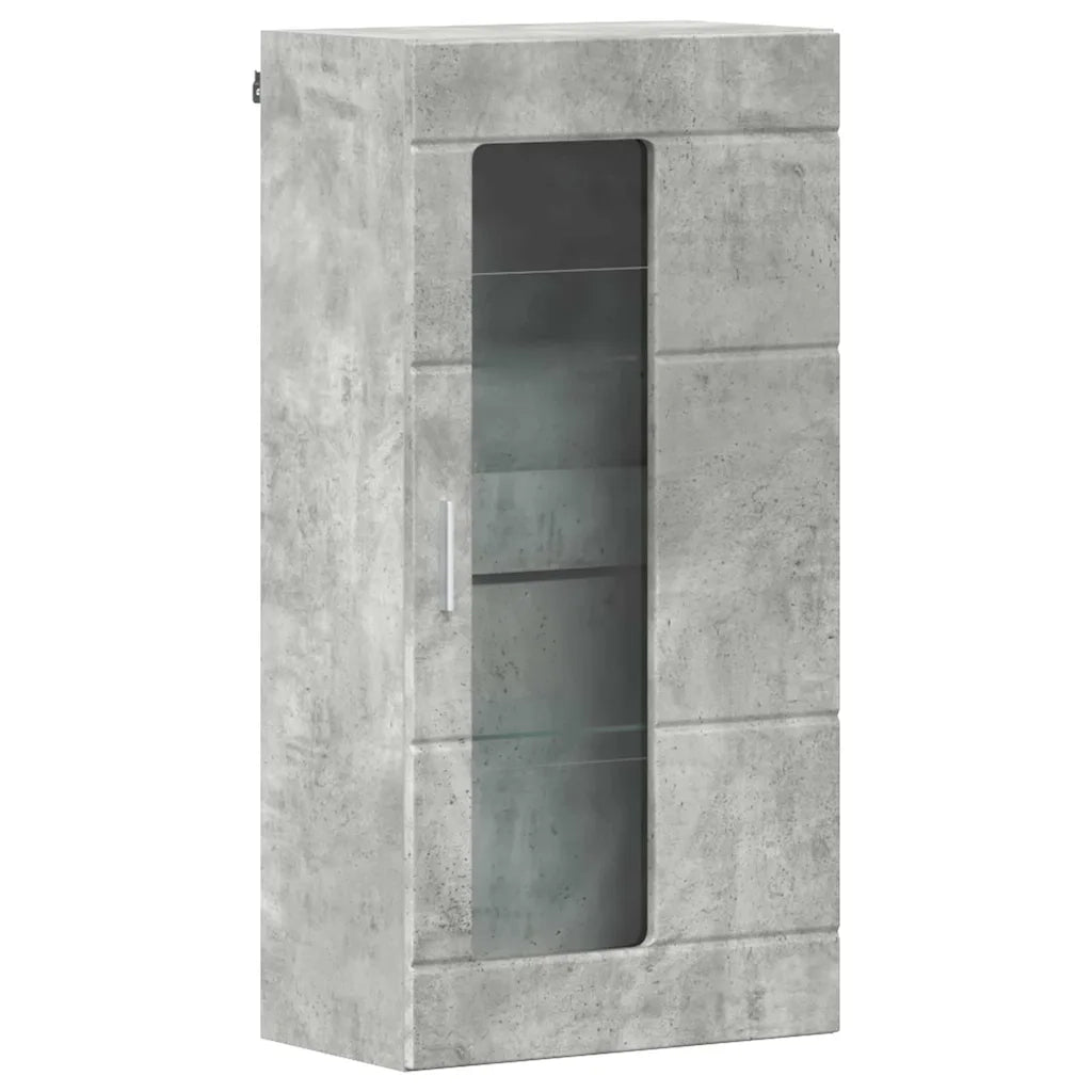 Set mobile TV con porta FLORIN Grigio cemento Legno multistrato