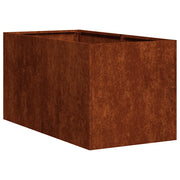 Fioriera | Cassetta per fiori | Vaso Arrugginita 40x80x40 cm in Acciaio Corten