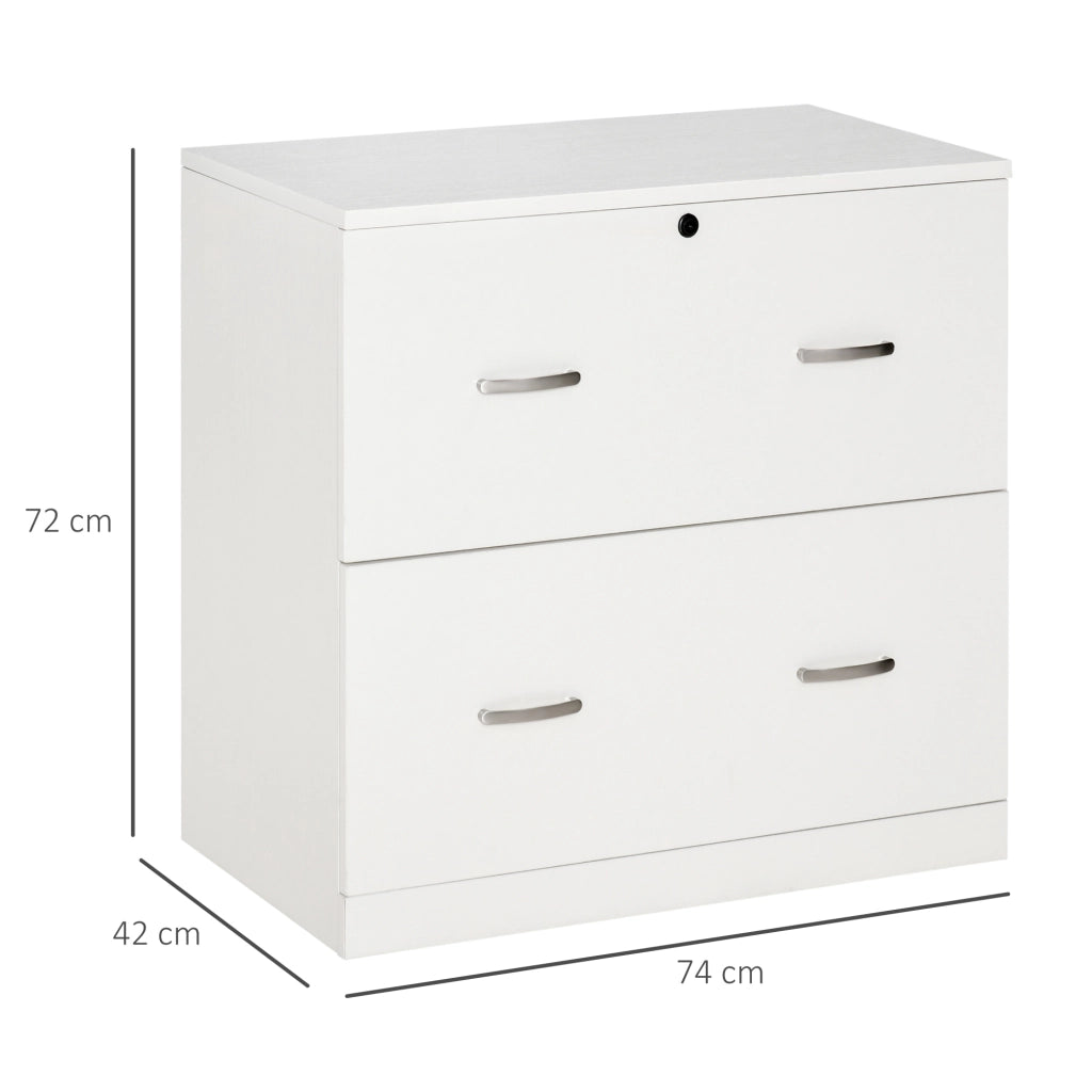 Scrivania con cassettiera ¨C zephmum ¨C 77x42x72 cm bianco