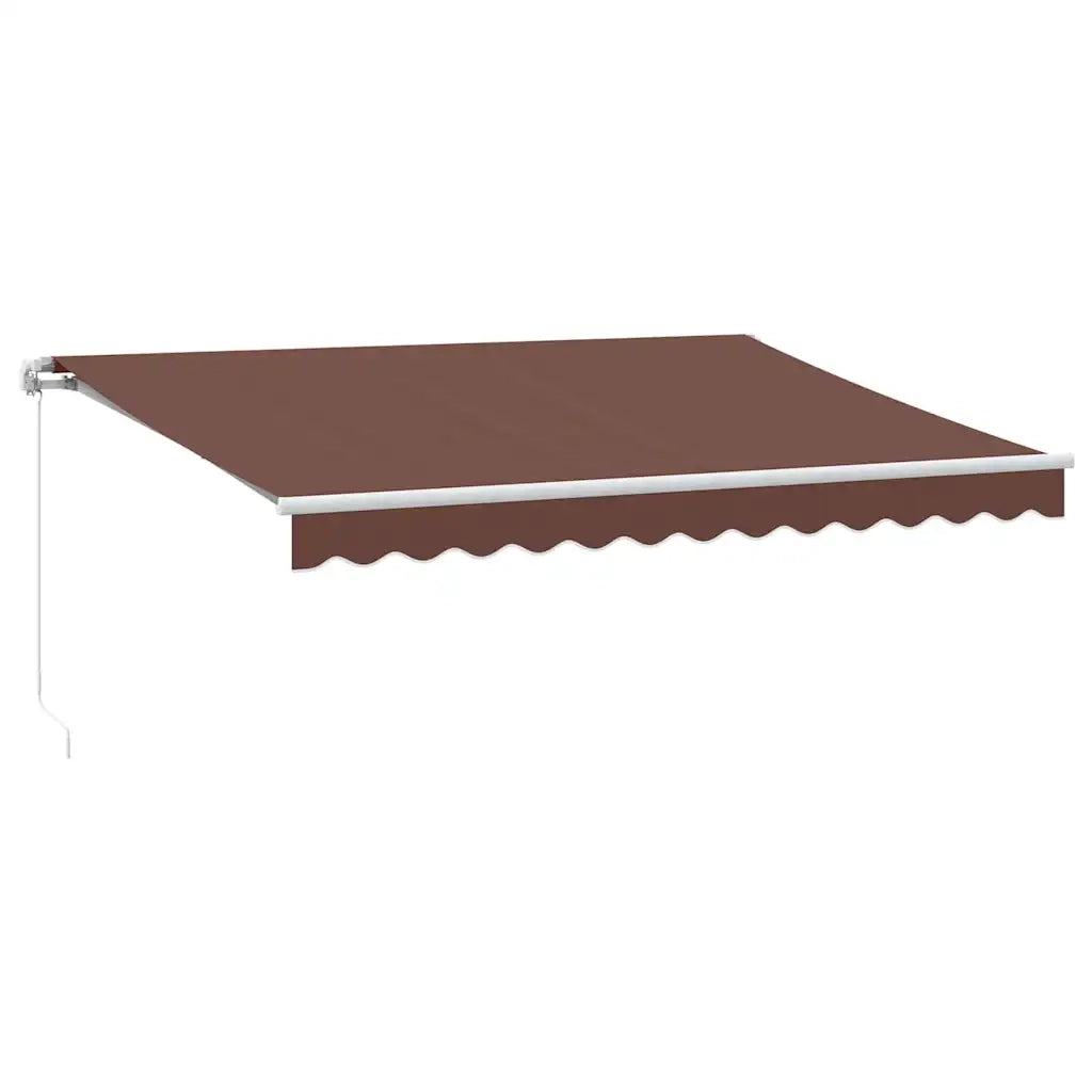 Tenda Retrattile Manuale con LED 350x250 cm Marrone 3215377