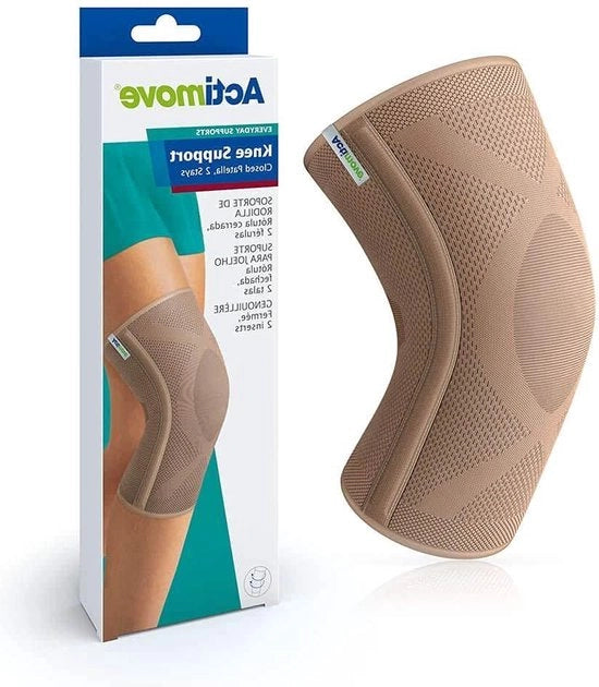 Benda per ginocchio con patella chiusa per sovraccarico e dolore cronico al ginocchio - beige - taglia extra large