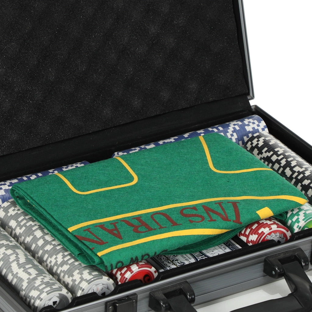 Set da gioco per bambini ¨C zephmum ¨C 400 fiches, carte, tappeto verde, maletta