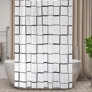 Douchegordijn schiuma resistente per bagno 180/200/220/240 cm - grande quadrato modello extra lungo PEVA antibatterico drizzle (180 x 220 cm)