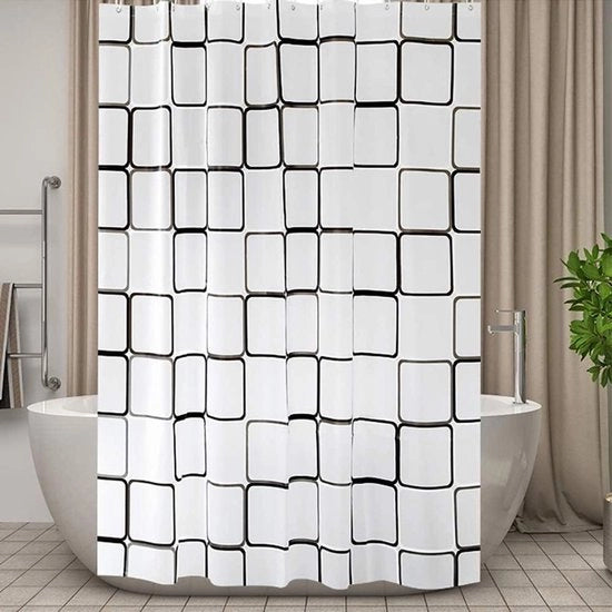 Douchegordijn schiuma resistente per bagno 180/200/220/240 cm - grande quadrato modello extra lungo PEVA antibatterico drizzle (180 x 220 cm)