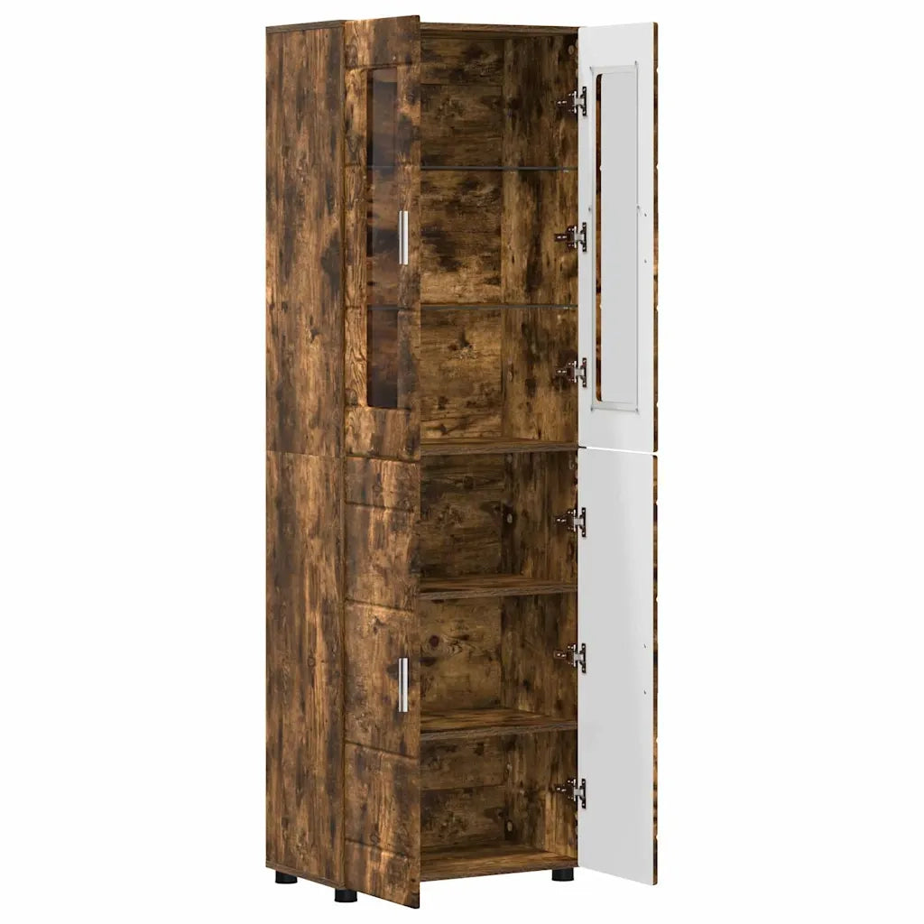 Credenza FLORIN Rovere fumé 60 x 35 x 182 cm Legno multistrato 3397919