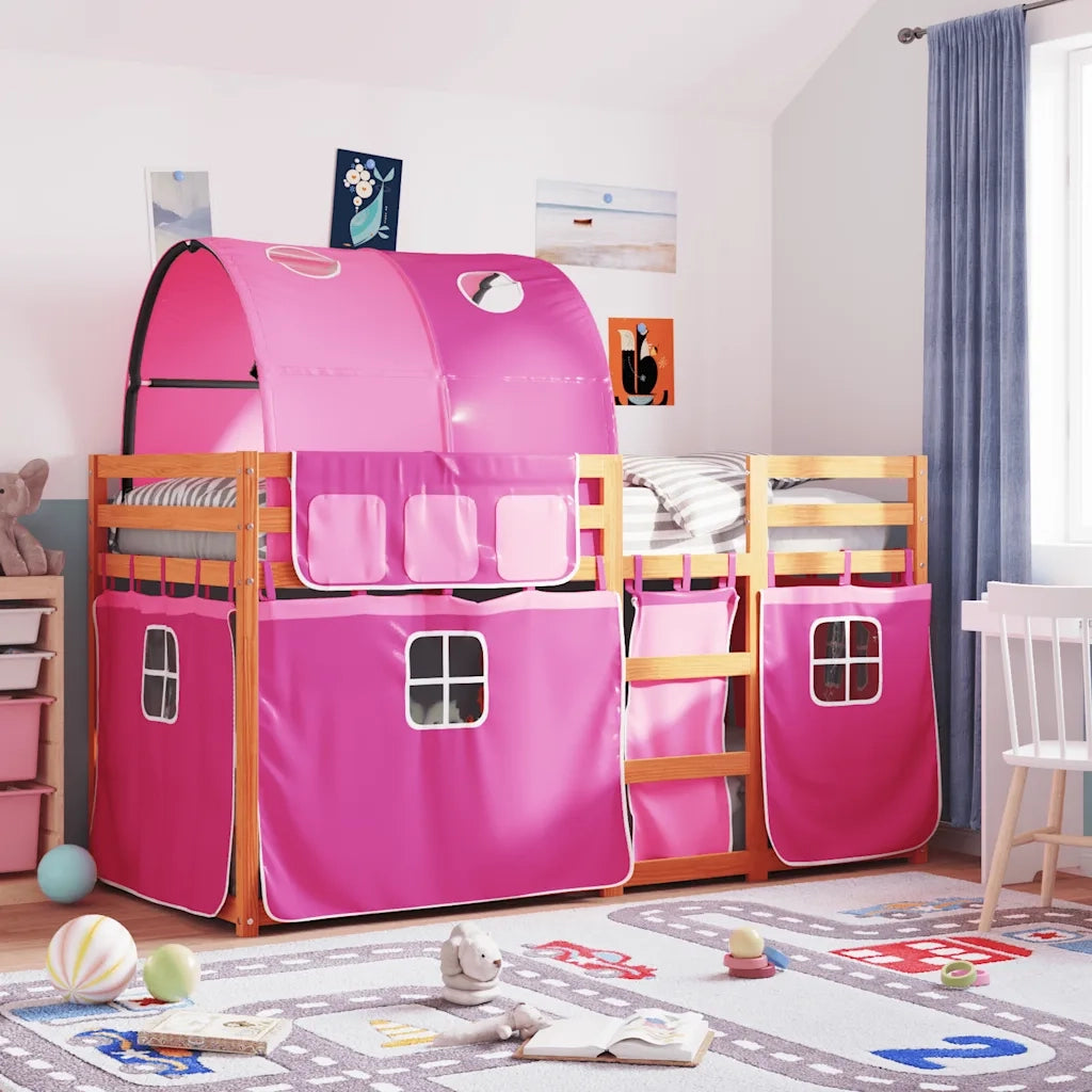 Letto a Castello senza Materasso Rosa 90x200 cm Legno di Pino 3284038