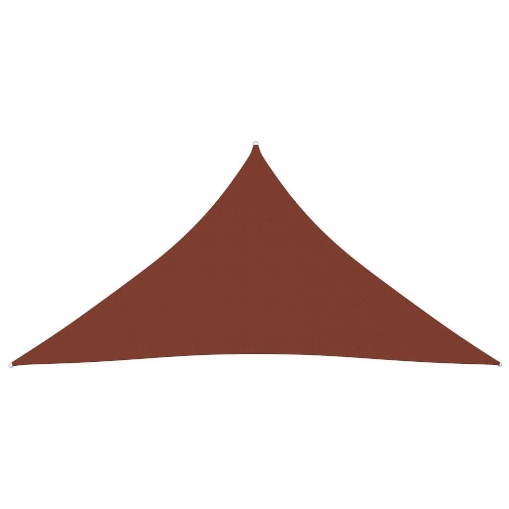 Vela parasole triangolare in tessuto Oxford 45 x 45 x 45 m marrone 02_0009851