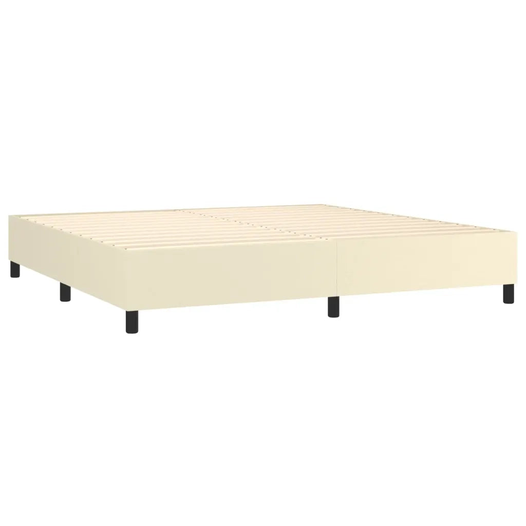 Giroletto a Molle con Materasso e LED Crema 200x200 cm cod mxl 62182