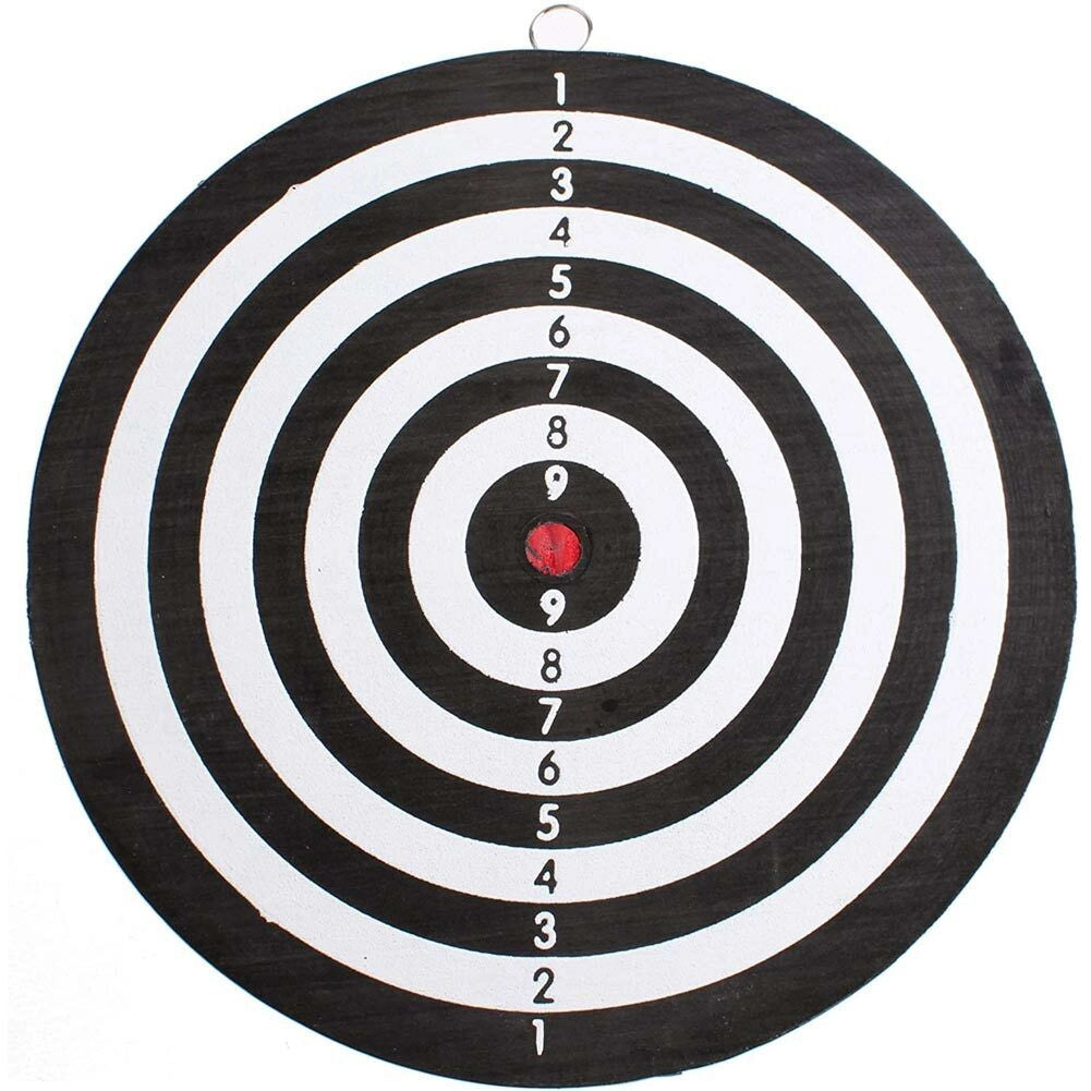Gioco Tirassegno Tiro al Bersaglio con 2 Freccette Dart Board Sport Game 24cm