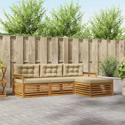 Set di divani da esterno Naturale e Beige 249,5 x 162,5 x 73 cm