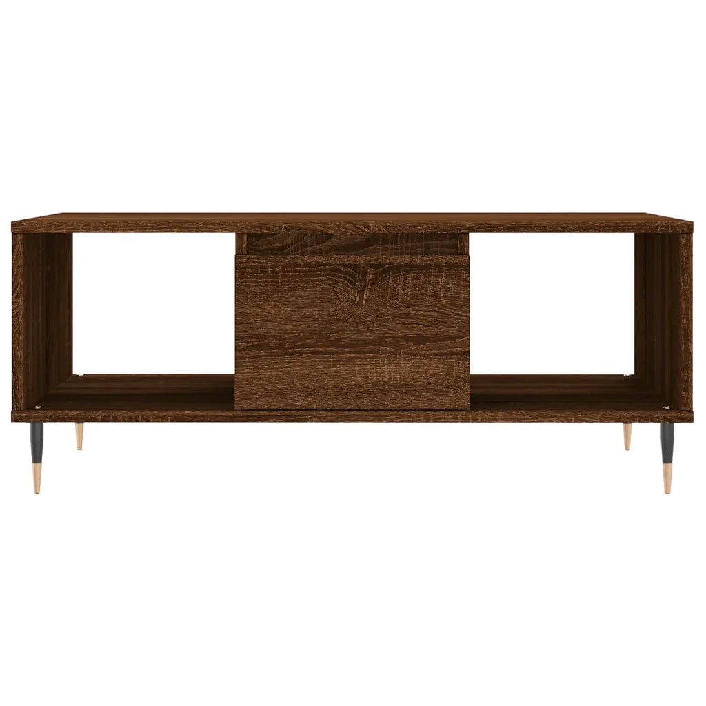 Tavolino da Salotto Rovere Marrone 90x50x36,5 cm in Multistrato 830587