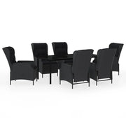 Set da pranzo da giardino per esterni 7 pezzi mobili grigio scuro 02_0013976