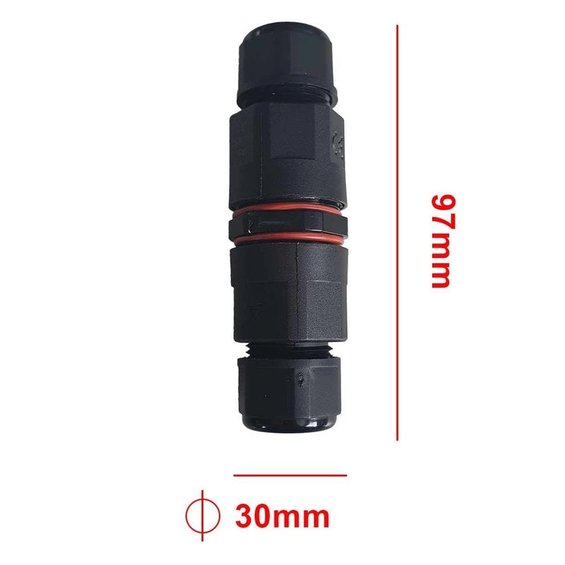 2 Connettori Veloce IP68 Forma I Manicotto Collegamento Cavo Esterno 5P 97x30mm