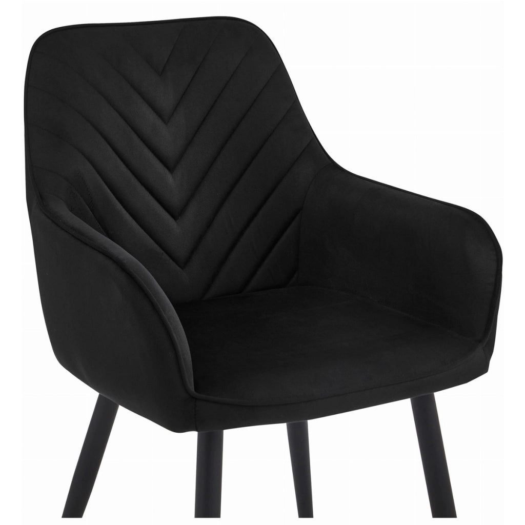 Set di 2 sedie con braccioli Nana in velluto nero