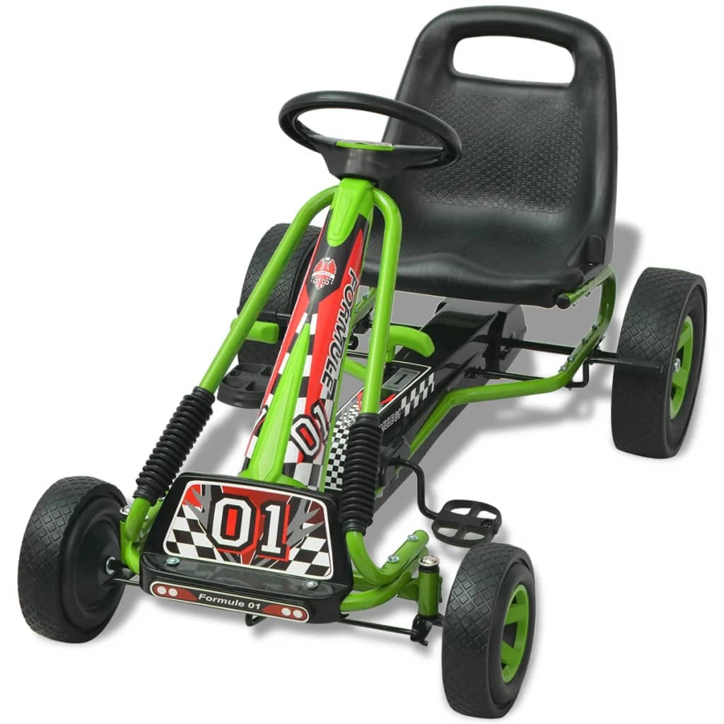 Go-kart a pedali da 96 cm con sedile regolabile verde 02_0005226