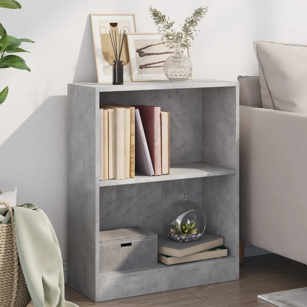 Libreria Grigio Cemento 60x24x76 cm in Legno Multistrato 800859