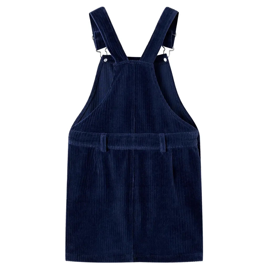 Abito Scamiciato da Bambina Velluto a Coste Blu Marino 116 CFW3398399