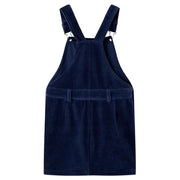 Abito Scamiciato da Bambina Velluto a Coste Blu Marino 116 CFW3398399