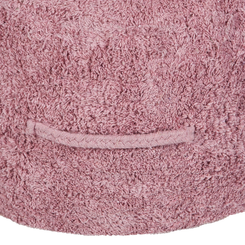 Pouf rosa in cotone 50 x 35 cm Seduta decorativa fatta a mano in stile moderno Boho Soggiorno Camera da letto