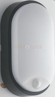 PLAFONIERA LED SENSITIVE ANTRACITE 14W 1600LM 4000K IP54 CON SENSORE DI MOVIMENTO 11,9X6,05X21,2CM