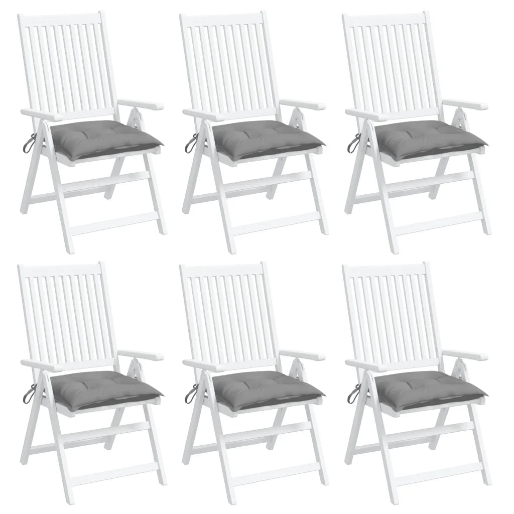 Cuscini per Sedia 6 pz Grigi 50x50x7 cm Tessuto Oxford 361512