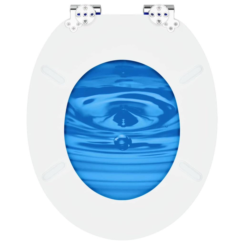 Sedile per toilette con chiusura morbida 2 pcs Goccia blu