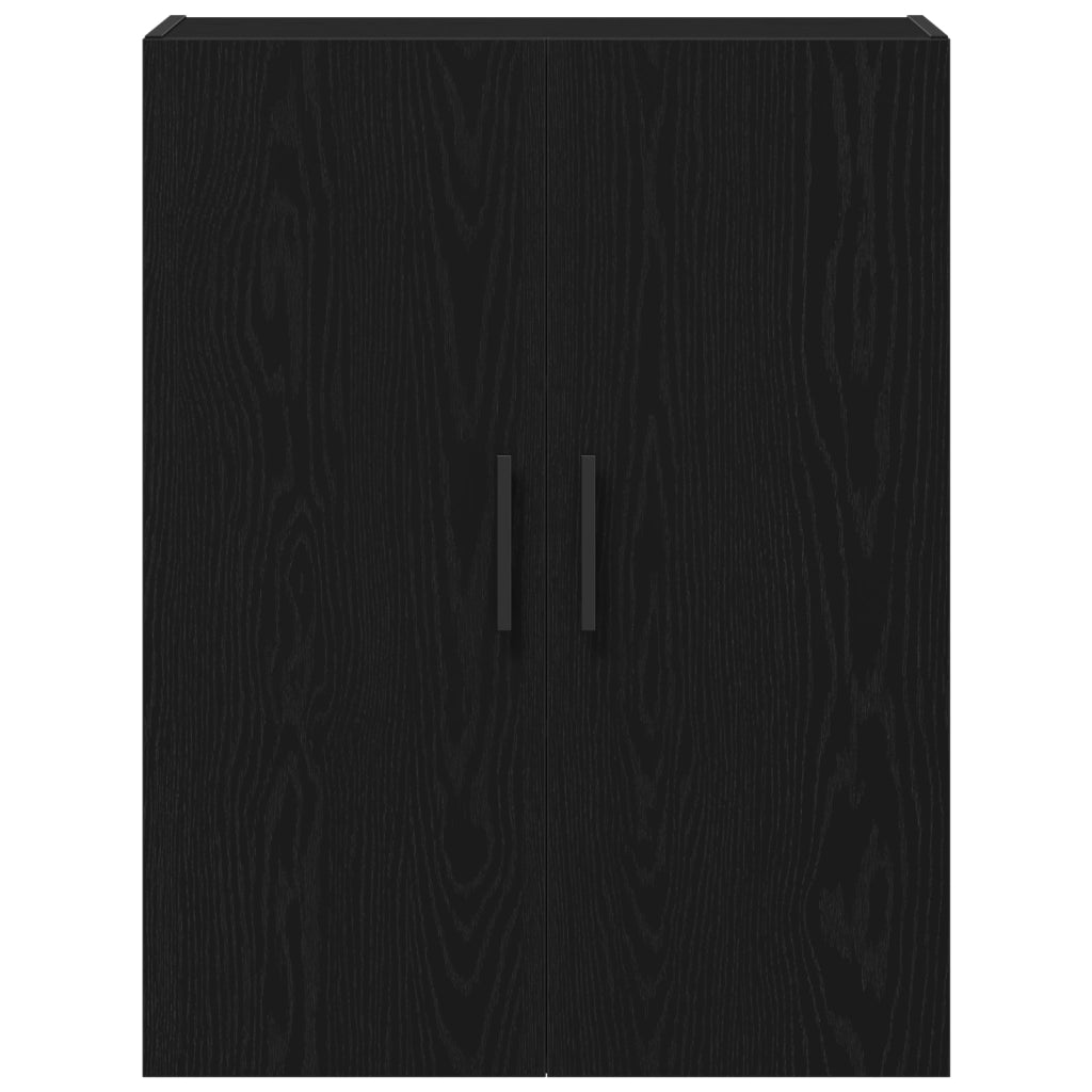 Armadio da Muro  Nero Quercia 69,5x34x90 cm Legno Ingegnerizzato