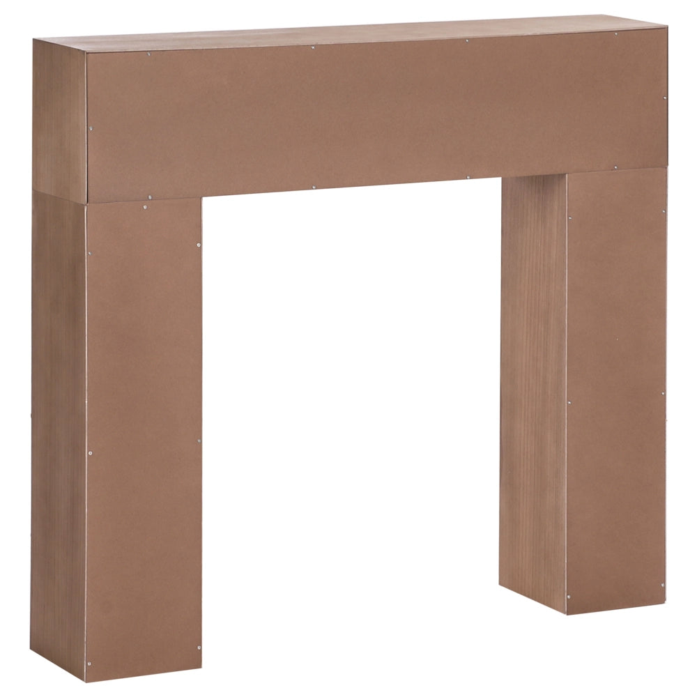 Cornice camino in legno chiaro per soggiorno decorazione stile moderno