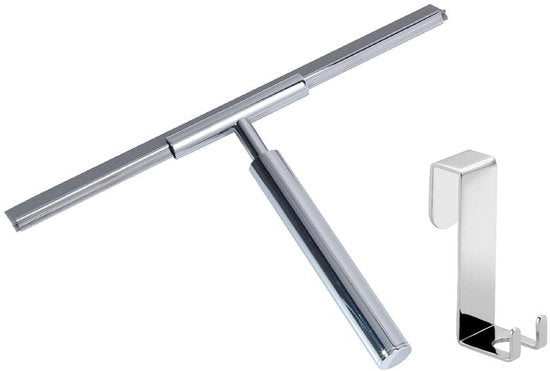 1 dispositivo di sicurezza, 1 gancio cromato (acciaio inox, finitura cromata, 0,2 kg, accessori da bagno)