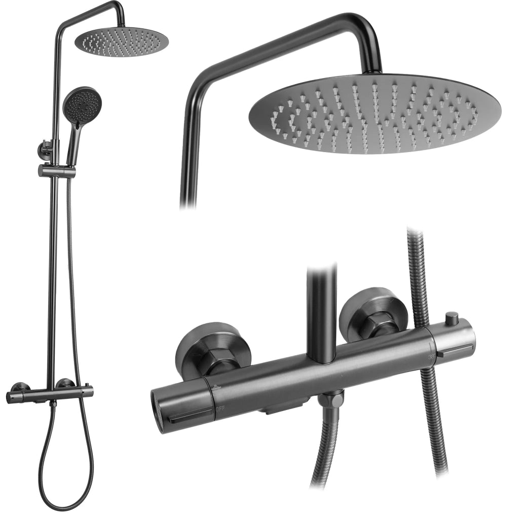 Set Doccia Da Incasso Con Termostatato Drop Titan