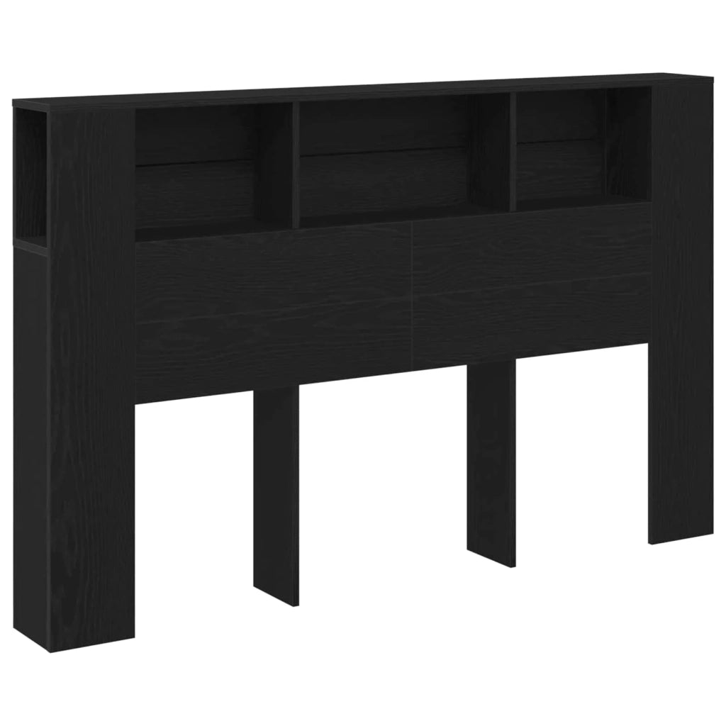 Testata del letto Rovere Nero Legno ingegnerizzato 862759