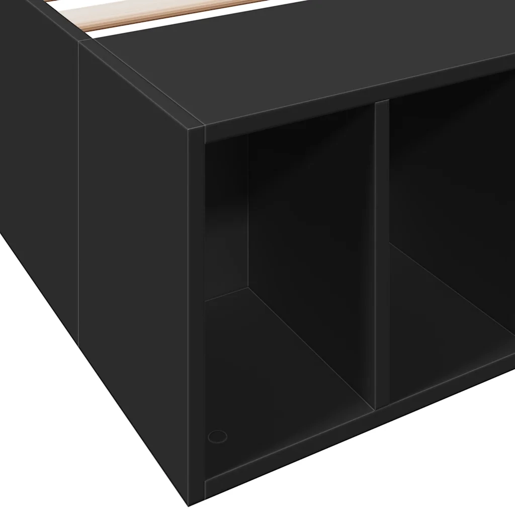 Giroletto-Struttura Letto Nero 90x190 cm in Legno Multistrato 173452