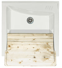 Mobile Lavatoio 63x60x87 cm 2 Ante Asse in Legno Montegrappa Acqua Marella Bianco Lucido